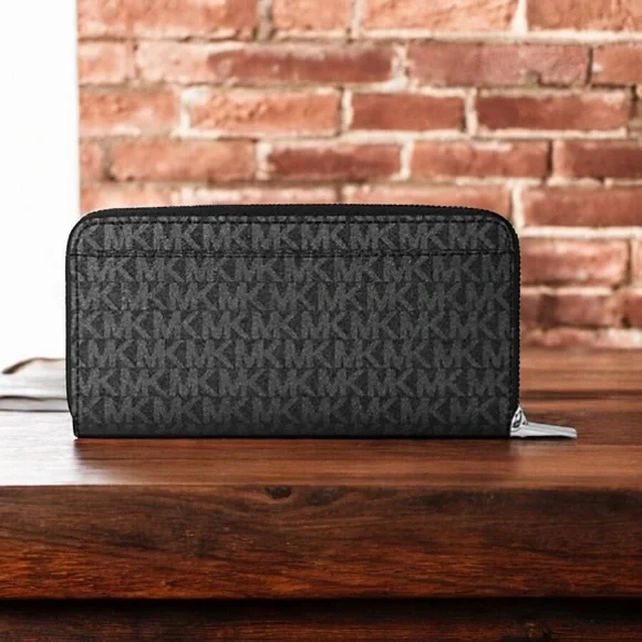 RARE! Michael Kors Cooper Backpack + Wallet in Black Cooper Signature Logo Backpack in BLACK - Sale | Michael  main image 2